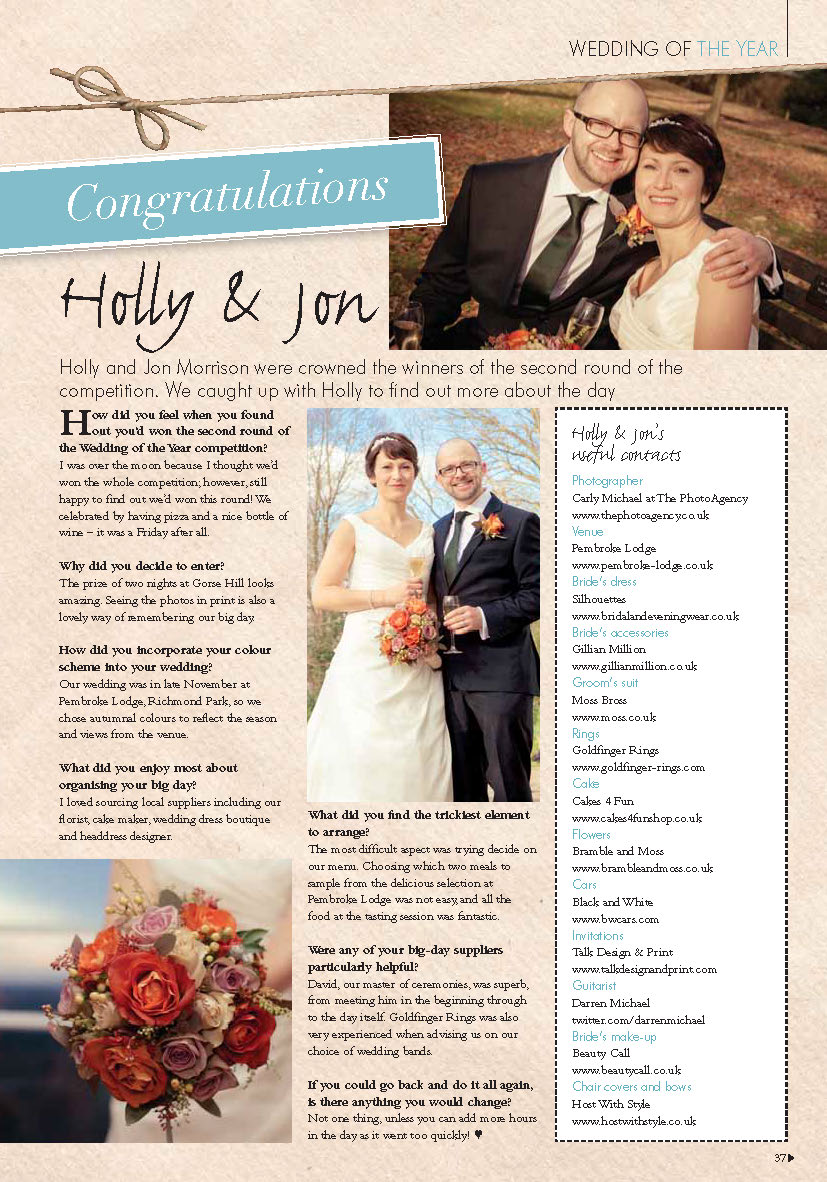 Holly & Jon Wedding of the Year finalists