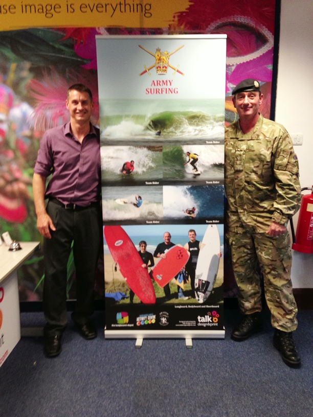 Talk Design and Print with a bannerstand for the British Army